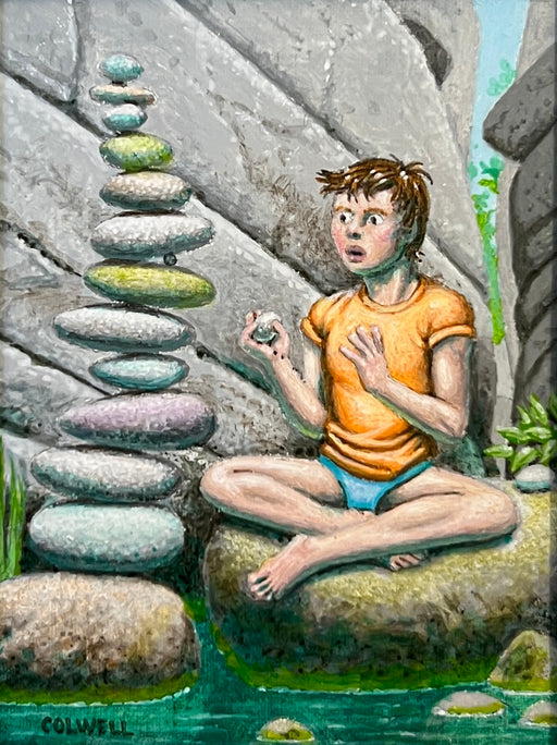 Boy and Rock Pile