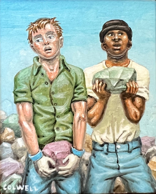 Workers Lifting Rocks