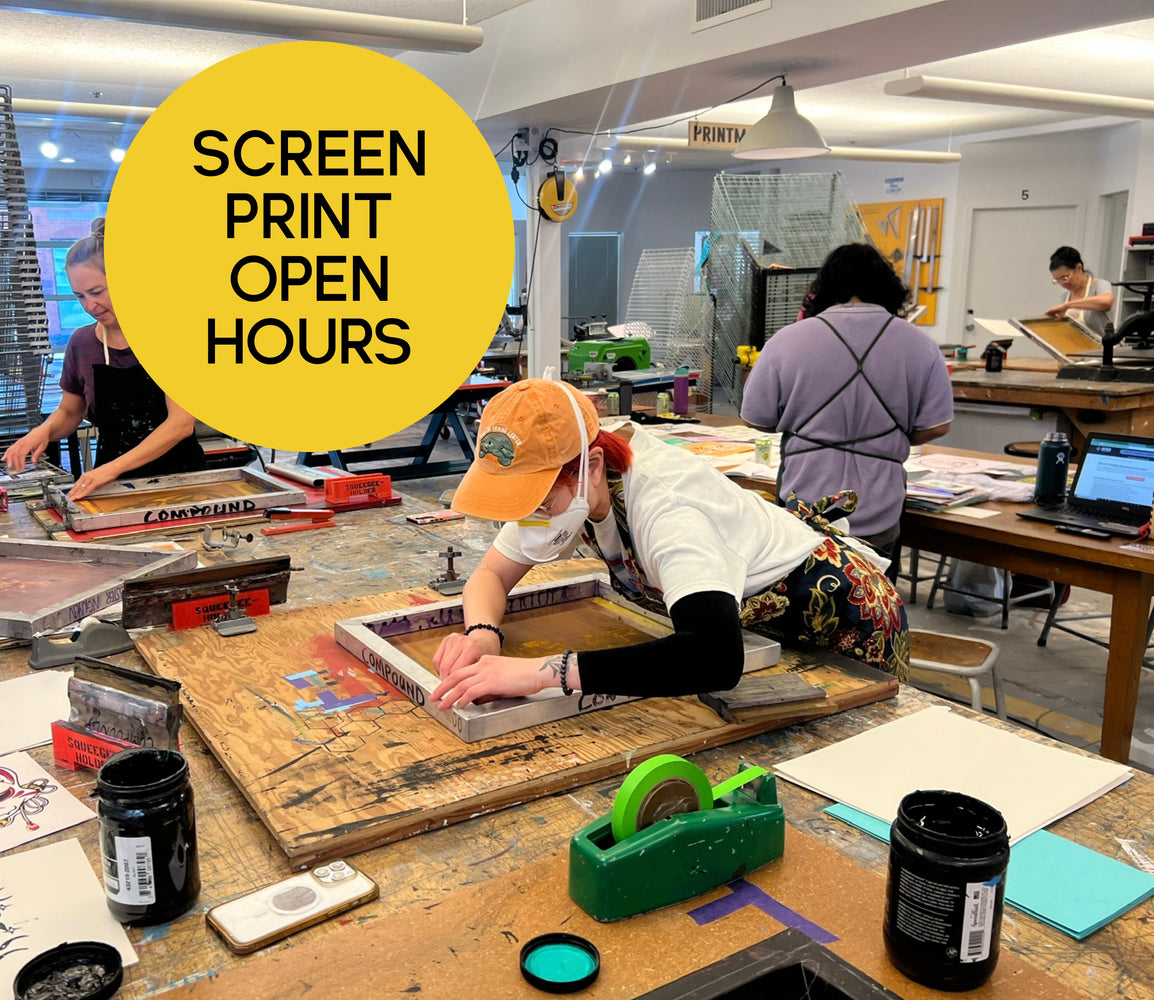 Screen Print Open Print Hours (Thur, Oct 24th 5-9pm)