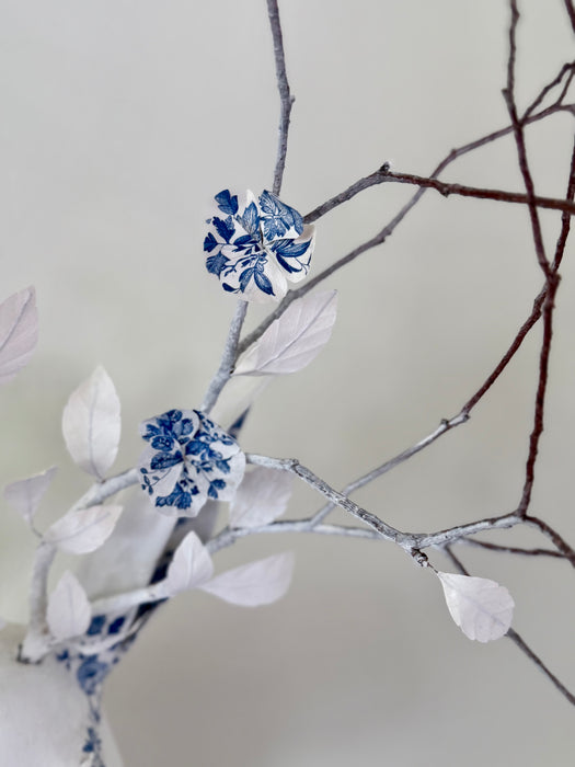Jackalope: White with Blue Flowers