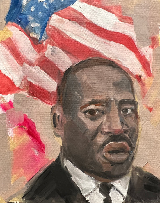 MLK and Flag