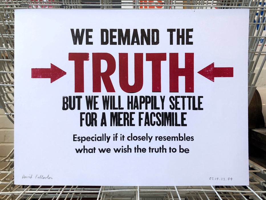We Demand the Truth (plain paper)