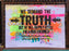 We Demand the Truth (colorful background)