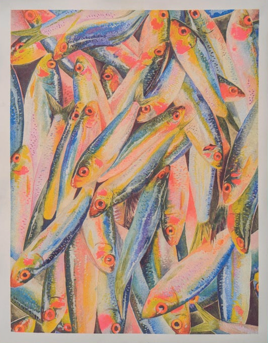 Watercolor Fish Pile
