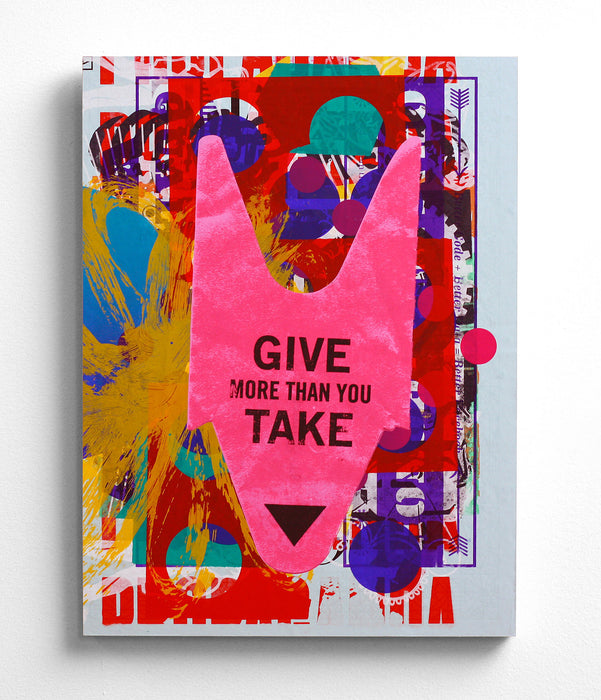 Give more than you take (blue)
