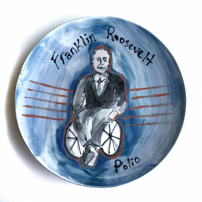 Franklin Roosevelt Malady Plate by Lena Verderano Reynoso